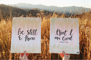 Be Still & Know - Psalm 46:10, 10x10 Canvas – Canvases for Christ
