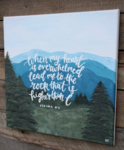 Load image into Gallery viewer, Lead Me to the Rock - Psalm 61:2, 12x12 Canvas
