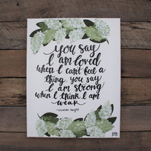 Load image into Gallery viewer, You Say - Lauren Daigle Lyrics, 11x14 Canvas
